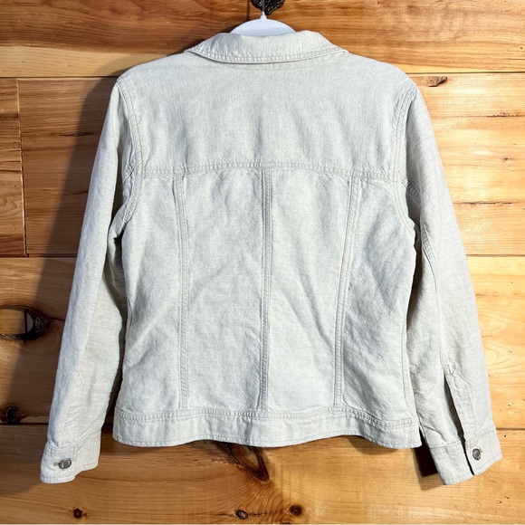 J. Jill Natural Linen/Cotton 4-Pocket Jacket Soft Luxury Sophisticated - Picture 8 of 8